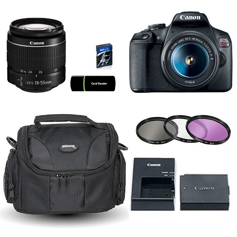Canon EOS 2000D / Rebel T7 24.1MP DSLR Camera + 18-55mm Lens + All You Need  Kit 
