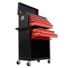MOEPISY Eight-Drawer Large Capacity Rolling Toolbox, Detachable Cabinet Storage Toolbox With Wheels and Drawers Black+Red - 2 of 4