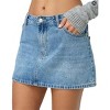 Coolmee Women's Jean Skirts Mid Waist Trendy Clothes Denim Mini Skirt - 2 of 4