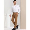 Lars Amadeus Men's Slim Fit Flat Front Plaid Business Formal Pants - 4 of 4