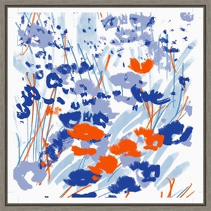 Amanti Art Flower Meadow by Jenny Frean Canvas Wall Art Print Framed 22 x 22-in. - 1 of 4