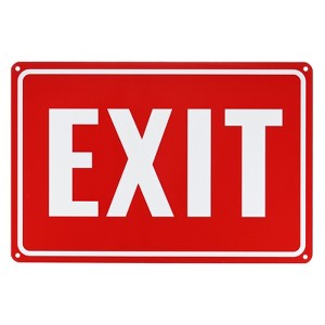 Unique Bargains Aluminum Reflective Rust Free Waterproof Exit Sign 1 Pc - 1 of 4
