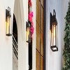 Globe Electric 1-Light Matte Black Outdoor Wall Sconce with Clear Glass Shade: ETL Listed, Dimmable, Metal Body - 2 of 4
