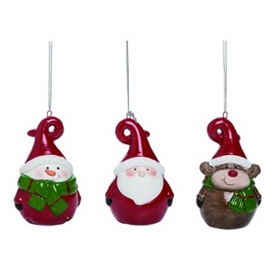 Transpac Terracotta Santa/Snowman/Reindeer Ornament Set of 3 Christmas Home Decorations - 1 of 1