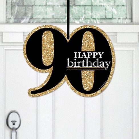 Big Dot Of Happiness Adult Happy Birthday - Gold - Hanging Porch Birthday  Party Outdoor Decorations - Front Door Decor - 1 Piece Sign : Target