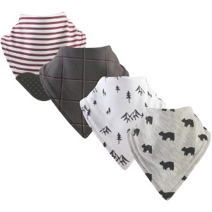 Yoga Sprout Baby Cotton Bandana Bibs 4pk, Mountains, One Size - 1 of 1