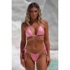 Moda Minx Magic in Mako 'Mimi' Candy Pink Wrap Waist Triangle Bikini Top - 3 of 4