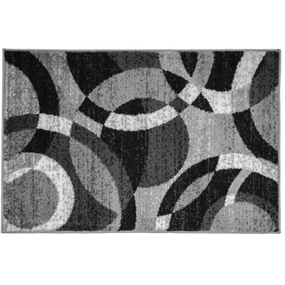 World Rug Gallery Geometric Circles Gray 2' X 3' Area Rug : Target