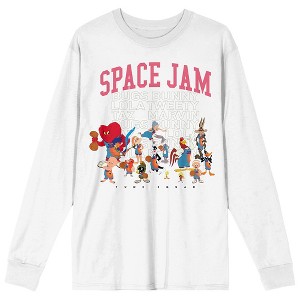 Mens Space Jam 2 A New Legacy Looney Tunes White Long Sleeve Shirt - 1 of 2