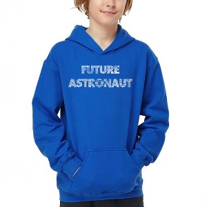 LA Pop Art Future Astronaut - Boy's Word Art Hooded Sweatshirt - 1 of 4