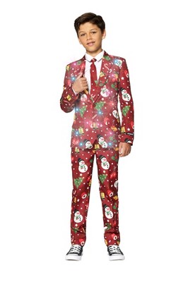 Suitmeister Boys Christmas Suit - Christmas Red Icons Light Up - Red ...