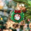 Mr. Christmas 4 in. Green Wreath Picture Frame Recordable Ornament - 2 of 3