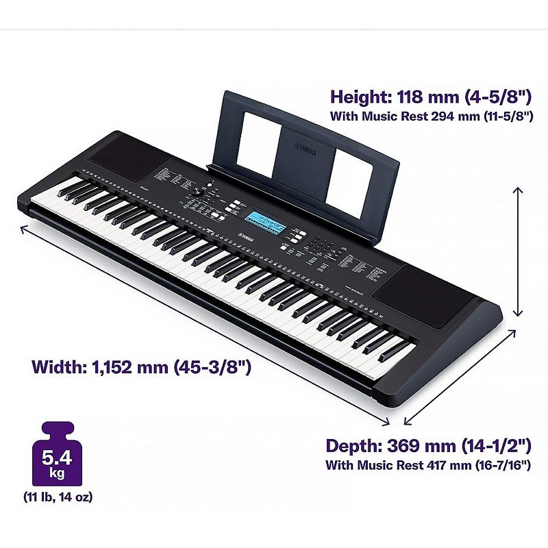 Yamaha PSR-EW310 76-Key Portable Keyboard With Power Adapter, 4 of 6