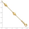 Black Bow Jewelry Multi Finish 6mm Bead Station Bracelet in 14k Yellow Gold, 7.5 Inch - 4 of 4