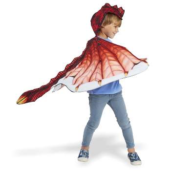HearthSong Polyester Dragon Wings for Kids' Dress Up Imaginative Play, Red