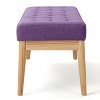 Gulches Purple Fabric Ottoman Bench - 43.5"W¡Á17"D¡Á7.5"H Solid Wood Frame, Multi-Functional for Living Room - 4 of 4