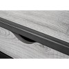 Vynxaria 42" Grey Laminate & Black Metal Computer Desk Modern Home Office Workstation with Storage Drawer - 4 of 4