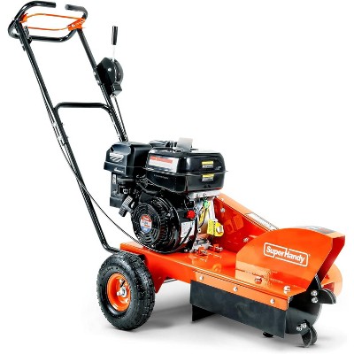 SuperHandy Compact Gas-Powered Stump Grinder - 9HP Motor, 12" Efficiency Cut, 6-Tooth Carbide Blade