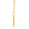 Bella Silver Sterling Silver Oval Micro Pave CZ Door Knocker 18" Pendant Necklace - Gold Plated - Gold - 2 of 3