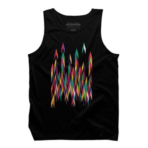 Men's Design By Humans Abstract Color Rainbow Tree Forest By Kakel Tank Top - 1 of 2