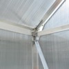 Polycarbonate Greenhouse, Aluminum Walk-in Greenhouses with Raised Base, Plant Greenhouse with Rain Gutter for Outdoor Garden Backyard - 4 of 4
