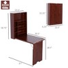 Wall Mounted Fold Out Convertible Desk-Function Floating Desk with Storage Shelf for Home Office - 3 of 4