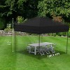 10x10 Pop Up Canopy Tent with 4Pcs Sidewalls, Portable Instant Canopy with 4 Stakes, 4 Ropes, 4 Sandbags for Patio, Outdoor, Camping - 3 of 4