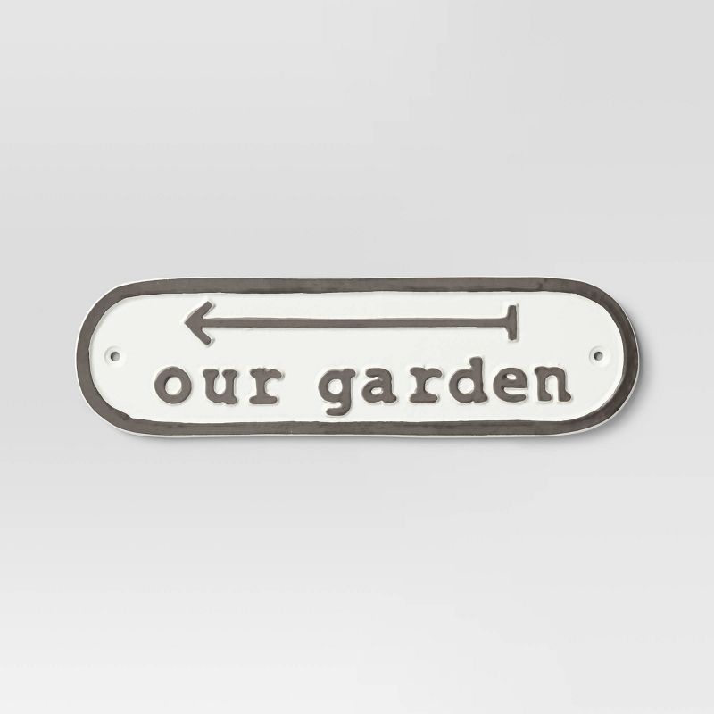Aluminum Outdoor Patio Garden Sign &#34;Our Garden&#34; - Threshold&#8482;, 1 of 5