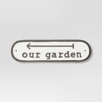Aluminum Outdoor Patio Garden Sign "Our Garden" - Threshold™