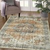 Washable Vintage Persian Area Rug Floral Print Distressed Oriental Rug - 3 of 4