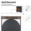 ARTLOGE 25x30in Industrial Round Wall Accent Mirror Square Wood Frame for Living Room Wall Decor - 3 of 4