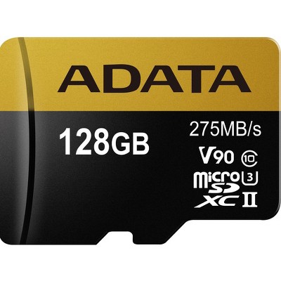 Adata Premier ONE 128 GB Class 10/UHS-II (U3) microSDXC - 275 MB/s Read - 155 MB/s Write