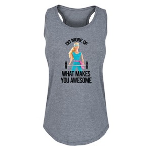 Women's - Barbie - Do More of What Makes You Awesome Graphic Racerback Tank - 1 of 4