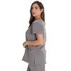 Just Love Solid Stretch Scrub Top for Women Mock Wrap Nursing Shirt. - 2 of 3
