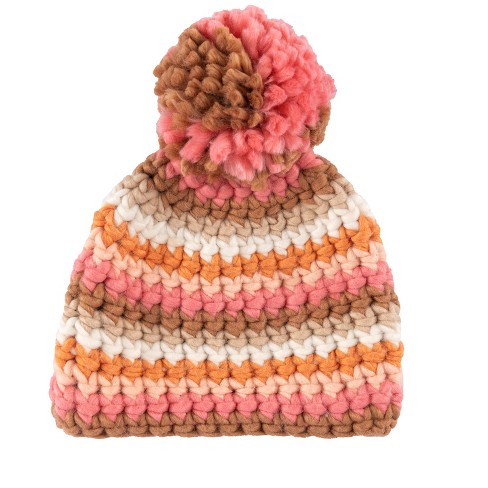 Pink Fuzzy Beanie - Southern Curls & Pearls
