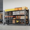Mlezan Heavy Duty Shelves: 3000/5000 LBS Capacity, Black Metal Adjustable Storage for Garage or Warehouse. 48"W/71"W Industrial Shelving Unit. - 3 of 4