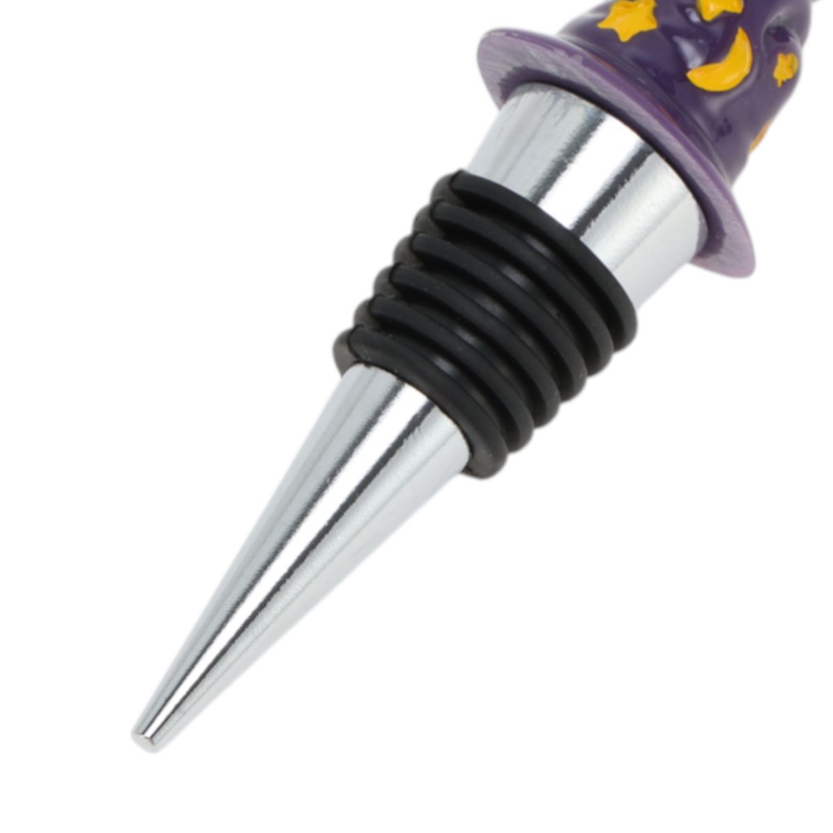 Unique Bargains Halloween Pointed Hat Silicone Stopper Aluminum Alloy TPE Resin 4.02"x1.10"x1.10" 1 Pc - thumbnail 3