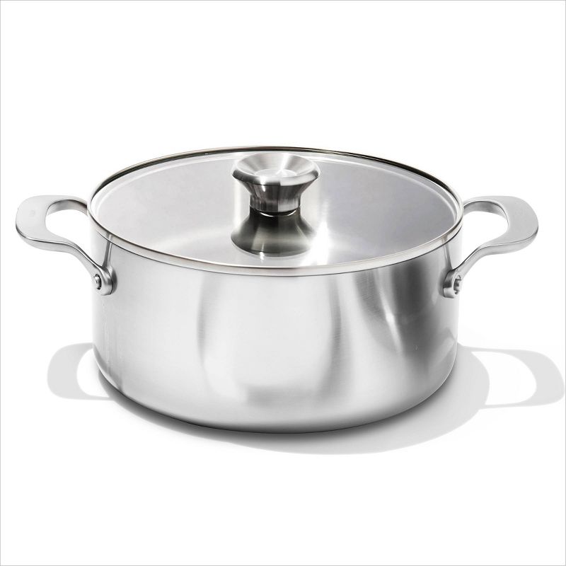 OXO 5qt Mira Tri-Ply Stainless Steel Casserole with Lid Silver, 1 of 6