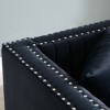 NicBex Vertical Channel Tufted Sectional Sofa,Velvet Corner Couch with 4 Pillows for Living Room,Apartment,Office,Black - 4 of 4