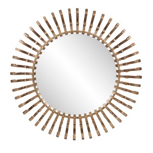 Howard Elliott 18"x54" Fitzgerald Antique Brass and Matte Black Handcrafted Capsule Mirror - 1 of 4