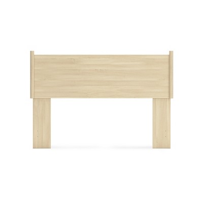 Beige Transitional Queen Platform Wood Bed