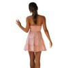 Women's Ruched Halter Tiered Mini Dress Casual Summer Dresses - 2 of 4