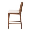 bali & pari Nadim Natural Seagrass and Acacia Wood Counter Height Barstool Set White/Natural: Polyester Upholstery, Spot Clean - 4 of 4
