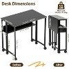 Space-Saving Folding Desk with Wheels and Storage Shelf – 7.8" Ultra-Thin Collapsible Mobile Computer Table, Rolling Workstation for Home Office - 2 of 4