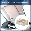 Unique Bargains Car Sun Visor Organizer with Sunglasses Holder for Cards License Pen Organizer ABS Beige Visor Panel Organizer - 2 of 4