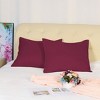 PiccoCasa Luxury Soft Microfiber Polyester Zippered Solid Pillowcases 2 Pcs - 3 of 4