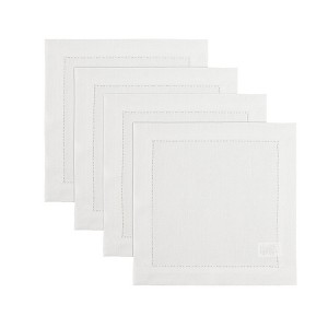 Solino Home Linen Classic Hemstitch Square Placemats - 1 of 4