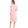 ADR Soft Plush Fleece Women's Robe with Hood, Warm Lightweight Hooded Womens Bathrobe - 2 of 4