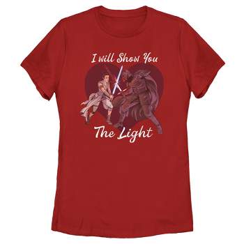 Women's Star Wars: The Rise of Skywalker Kylo Ren and Rey I Will Show You the Light T-Shirt