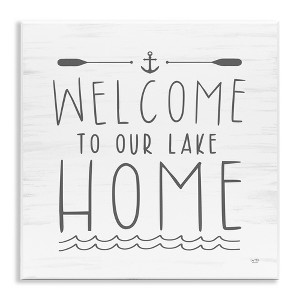 Stupell Industries Lake House Welcome Phrase, 12" x 12" - 1 of 4